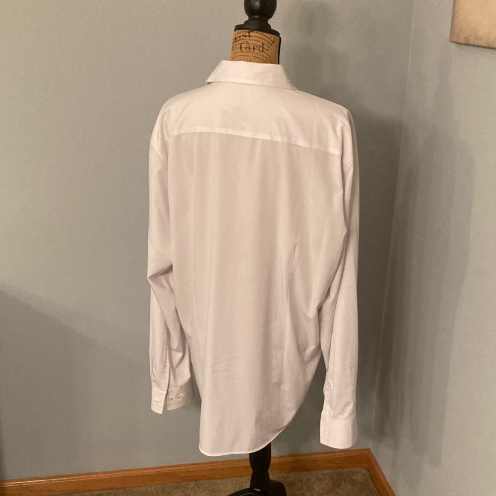 Michael Strahan Men's White Dress Shirt Size XL 18-18.5/35-36 - Picture 3 of 10
